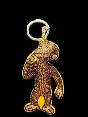 Curious George Rhinestone Keychain